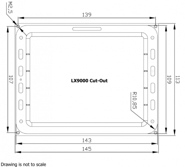 Découpe pour le LX9000
